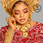 Colar para mulheres moda nova corrente cubana colar flor de ouro pingente luxo casamento bijoux banhado a ouro brincos anel syhol