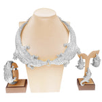 Conjunto de Jóias Banhado a Ouro Crocodilo para Mulheres, Colar, Brincos, Anel, Animal Design, Anéis, Party Essentials, Italiano, Novo