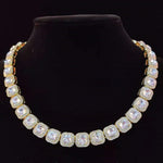 Iced Out Bling Hip Hop Colar de Corrente para Homens e Mulheres, Moda Charme Jóias, 12.5mm Largura Cadeia Quadrada