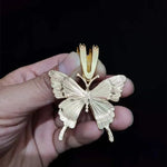 Masculino feminino hip hop iced out bling borboleta pingente colar com 13mm miami corrente cubana hiphop colares moda charme jóias