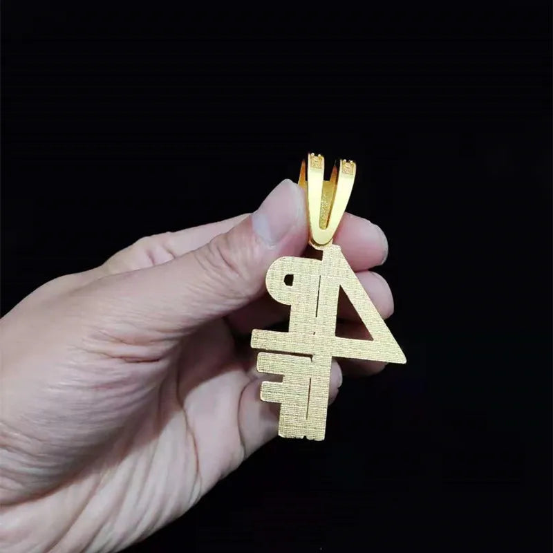 Masculino feminino hip hop 4pf carta pingente colar miami corrente cubana gelado para fora bling hiphop colares moda charme jóias