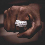 Novo ouro prata cor retângulo zircão anéis gelado retângulo cz charme zircônia cúbica moda masculina anéis hip hop jóias