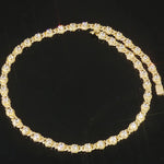NY Ice Diamond Round Beads 7.5mm Corrente Cubana Diamante Zircônia Cúbica Colar Cubano Estilo Hip Hop Colar Feminino