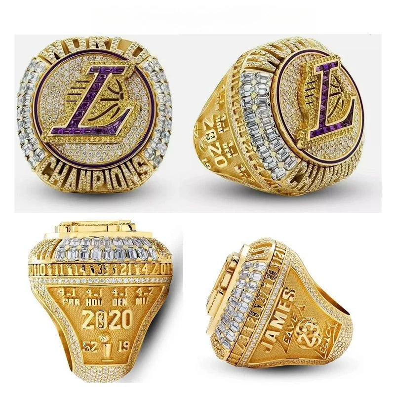 Venda quente anel de campeonato de basquete 2020 lakers flip ring liga jogo completo basquete anel personalizado ornam lembrança adulta presentes