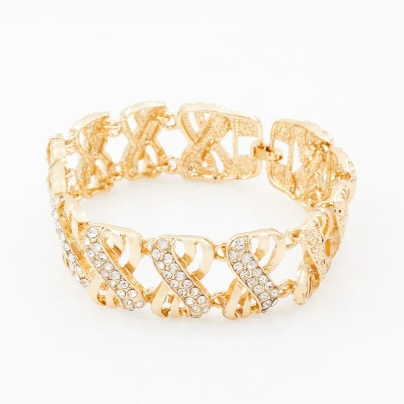 Moda 18k banhado a ouro conjunto de jóias dubai africano gargantilha colar brincos anéis casamento conjuntos de jóias de noiva para mulher