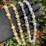 Corrente de bola gelada com letra bolha para homens, colar gargantilha micro pave, joias da moda hip hop, encantos bling