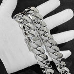 Atacado hip hop jóias 22mm latão cubana corrente luxo 18k banhado a ouro grande pesado sólido miami cubano colar para homem