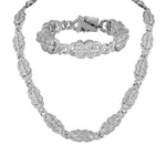 Iced out bling masculino menino jóias 2023 novo design infinito dólar dinheiro cubano link corrente hip hop conjunto de jóias pulseira colar