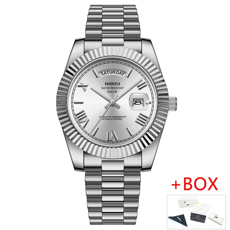 Relógio Masculino Luxuoso em Aço Inoxidável