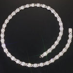 NY Ice Diamond Round Beads 7.5mm Corrente Cubana Diamante Zircônia Cúbica Colar Cubano Estilo Hip Hop Colar Feminino