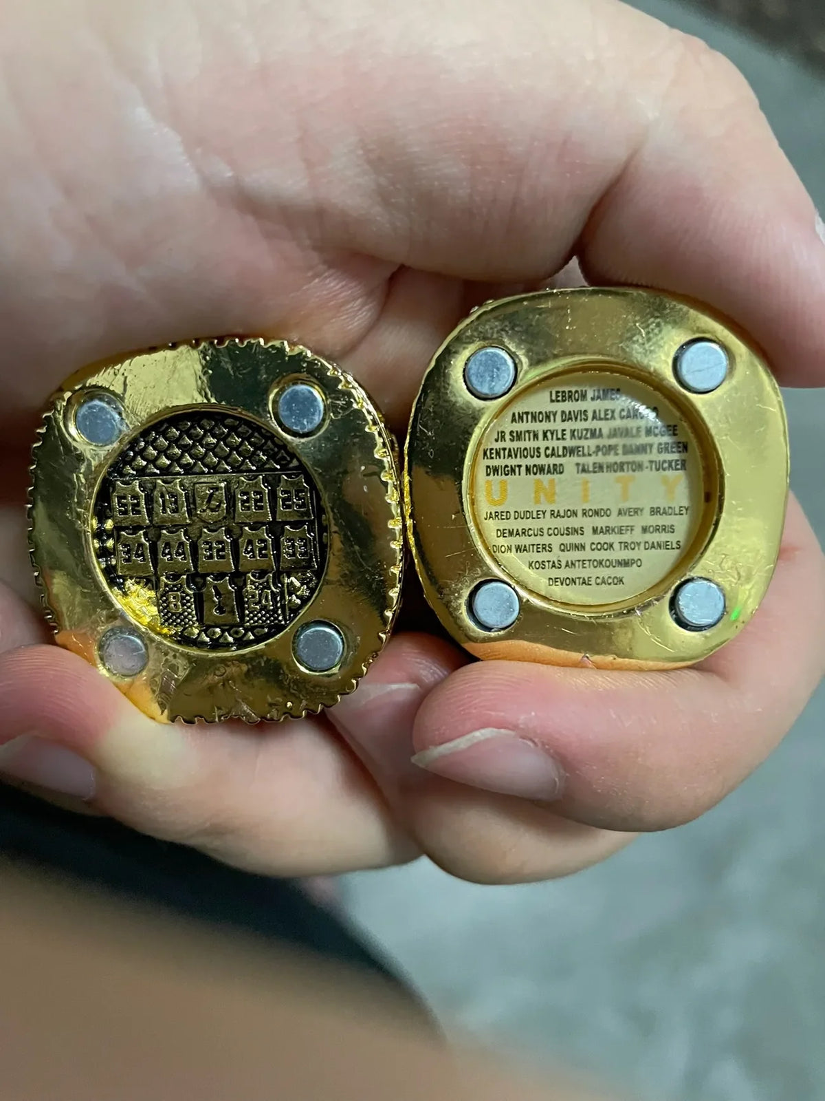 Venda quente anel de campeonato de basquete 2020 lakers flip ring liga jogo completo basquete anel personalizado ornam lembrança adulta presentes