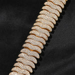 THE BLING KING 21mm Milípede Cuban Link Pulseira Colar Micro Pavimentado Ziconia Cúbica Pesada Miami Corrente Cubana HipHop Jóias