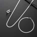 3 pçs conjuntos de jóias de aço inoxidável masculino estilo hip hop gótico com pingente cruz colar anel pulseira conjunto moda presentes simples