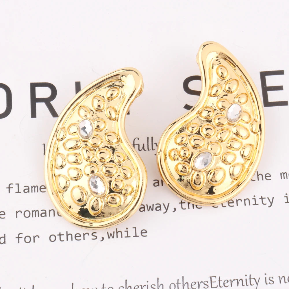 Conjunto de jóias de cobre índia dubai jóias banhado a ouro colar brincos anel pulseira luxo presente de casamento