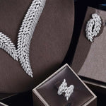 2023 venda quente zircônia cúbica conjunto de jóias de casamento nupcial conjunto de 4 peças conjunto de jóias femininas reprodução de marca de jóias