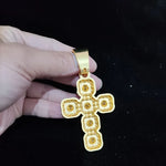 Hip Hop Praça Cruz Colar de Pingente para Homens e Mulheres, 13mm Corrente Cubana, Iced Out Bling Colares, Moda Charme Jóias, Novo