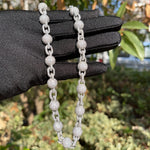 Corrente de bola gelada com letra bolha para homens, colar gargantilha micro pave, joias da moda hip hop, encantos bling
