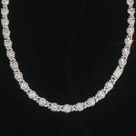 NY Ice Diamond Round Beads 7.5mm Corrente Cubana Diamante Zircônia Cúbica Colar Cubano Estilo Hip Hop Colar Feminino