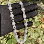 Corrente de bola gelada com letra bolha para homens, colar gargantilha micro pave, joias da moda hip hop, encantos bling