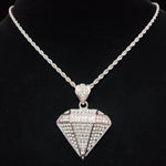 Masculino feminino hip hop cônico pingente colar com 14mm corrente cubana hiphop gelado pingentes colares moda punk jóias presentes