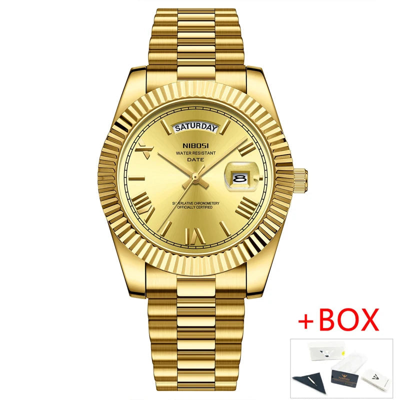 Relógio Masculino Luxuoso em Aço Inoxidável