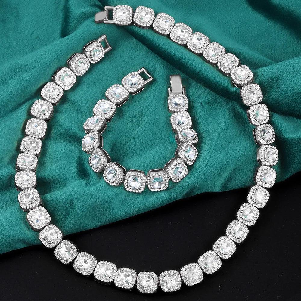 Conjunto Cravejado Cubos Com 3 Peças