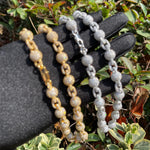 Corrente de bola gelada com letra bolha para homens, colar gargantilha micro pave, joias da moda hip hop, encantos bling