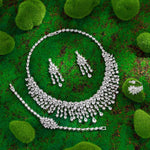 2023 venda quente zircônia cúbica conjunto de jóias de casamento nupcial conjunto de 4 peças conjunto de jóias femininas reprodução de marca de jóias