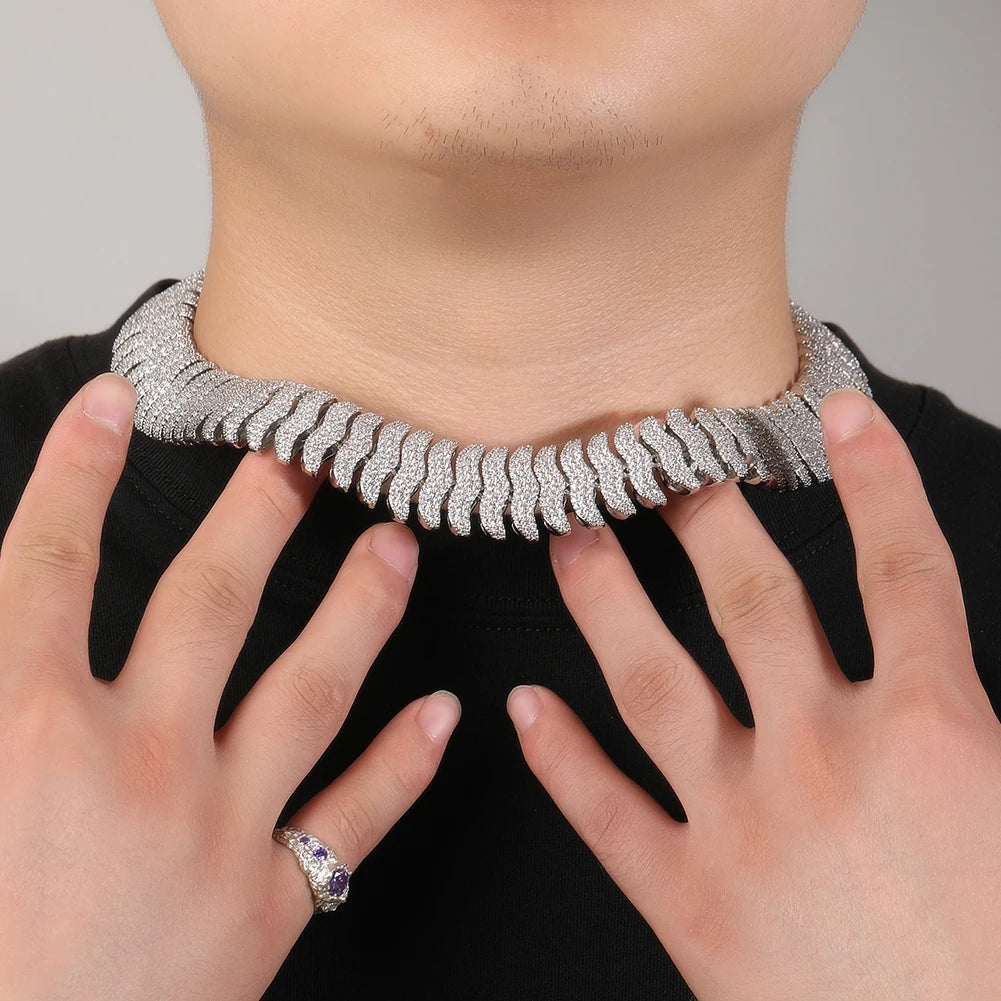 THE BLING KING 21mm Milípede Cuban Link Pulseira Colar Micro Pavimentado Ziconia Cúbica Pesada Miami Corrente Cubana HipHop Jóias