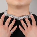 THE BLING KING 21mm Milípede Cuban Link Pulseira Colar Micro Pavimentado Ziconia Cúbica Pesada Miami Corrente Cubana HipHop Jóias