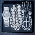 Conjunto Cubano Prateado com 4 Peças