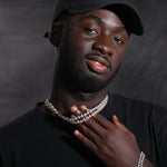 925 prata esterlina estrela redonda moissanite tênis corrente colar para mulheres novo design gelado para fora hip hop jóias finas para o natal