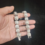 Iced Out Bling Hip Hop Colar de Corrente para Homens e Mulheres, Moda Charme Jóias, 12.5mm Largura Cadeia Quadrada