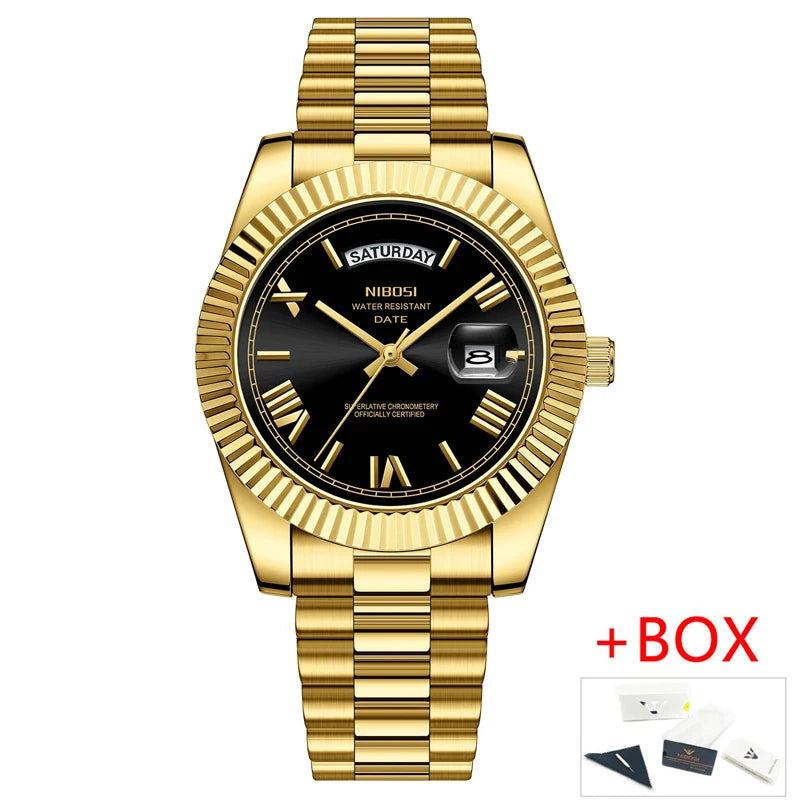 Relógio Masculino Luxuoso em Aço Inoxidável