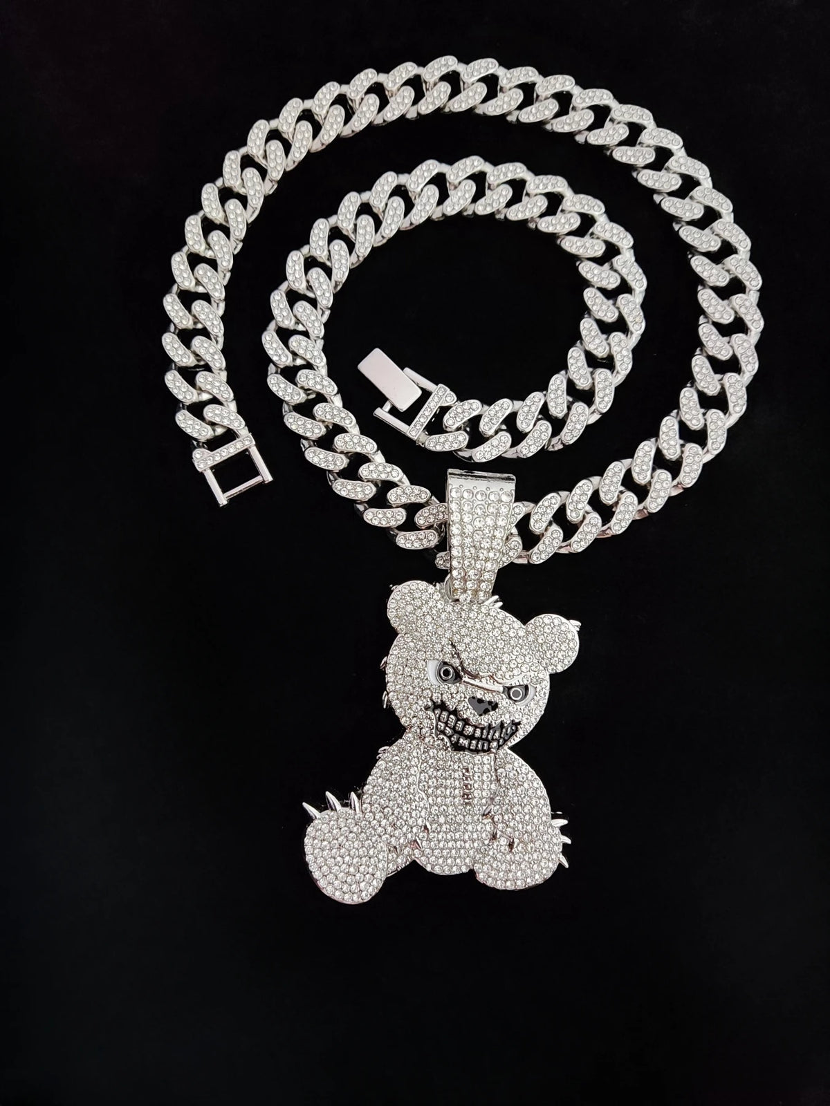 2024 novo chegou hip hop urso forma pingente colar das mulheres dos homens corrente gelada para fora bling colares hiphop jóias moda presente