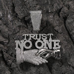 Uwin Trust NO One Pingente Acessórios Punk Gargantilha Homens Hiphop Full Iced Out Colar Homens Corrente Jóias Presente