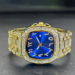 Relógio Brilhante com Fundo Azul