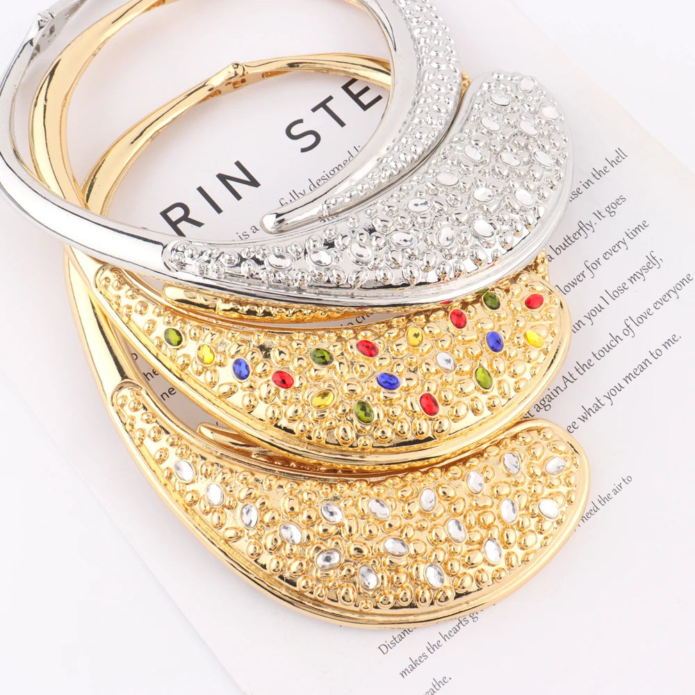 Conjunto de jóias de cobre índia dubai jóias banhado a ouro colar brincos anel pulseira luxo presente de casamento