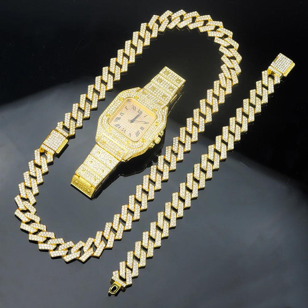 Conjunto Cravejado 3 em 1