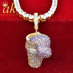 Roxo Ice-cream Shaped Pingente Hip Hop Rock Street Jóias