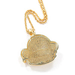 Hip hop garra configuração aaa + zircônia cúbica bling gelado gorila animal pingentes colares para homens rapper jóias transporte da gota