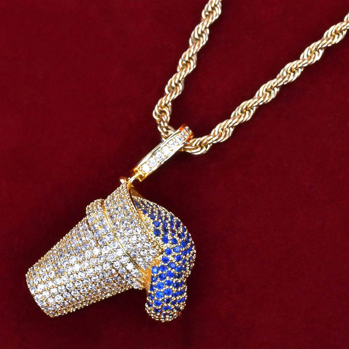 Roxo Ice-cream Shaped Pingente Hip Hop Rock Street Jóias