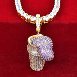 Roxo Ice-cream Shaped Pingente Hip Hop Rock Street Jóias