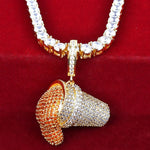 Roxo Ice-cream Shaped Pingente Hip Hop Rock Street Jóias