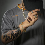 Iced out feijão de café strass punk miami cubano gargantilha colar pulseira declaração hip hop grande grosso grosso corrente colar