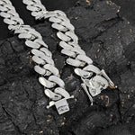 Atacado hip hop jóias 22mm latão cubana corrente luxo 18k banhado a ouro grande pesado sólido miami cubano colar para homem