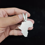 Masculino feminino hip hop gelado bling mapa da áfrica pingente colar com 13mm corrente cubana hiphop colares moda charme jóias