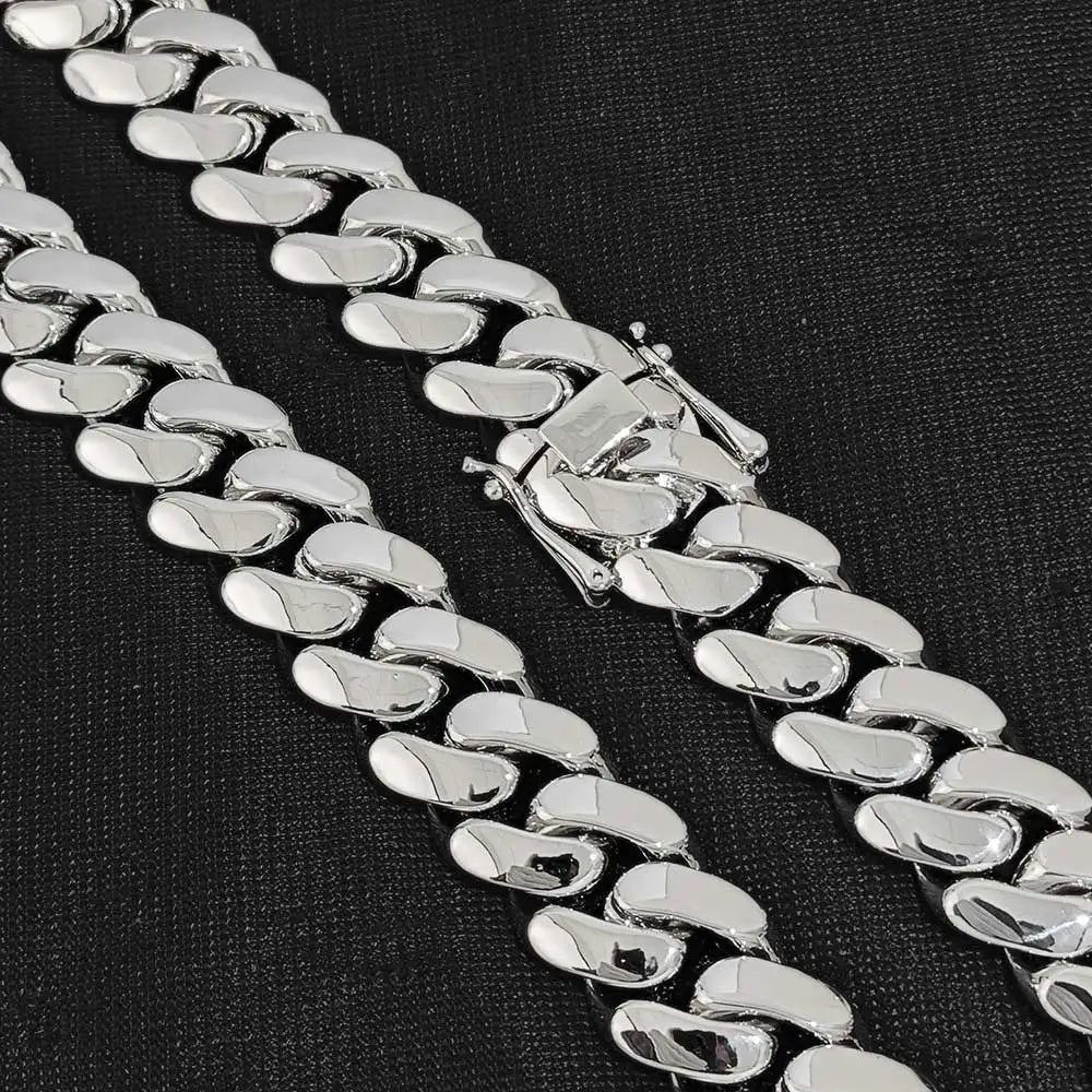 Atacado hip hop jóias 22mm latão cubana corrente luxo 18k banhado a ouro grande pesado sólido miami cubano colar para homem