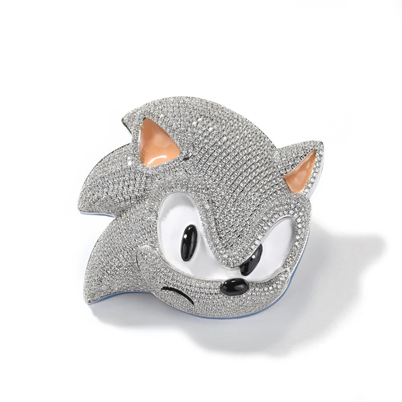 Hip hop 3a + cz pedra pavimentada bling gelado para fora luminoso personagens dos desenhos animados pingente colar para homens rapper clube jóias