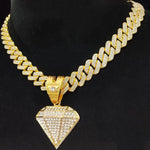 Masculino feminino hip hop cônico pingente colar com 14mm corrente cubana hiphop gelado pingentes colares moda punk jóias presentes